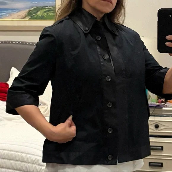 Rag & Bone 3/4 sleeve sateen military jacket 6 - Picture 3 of 13